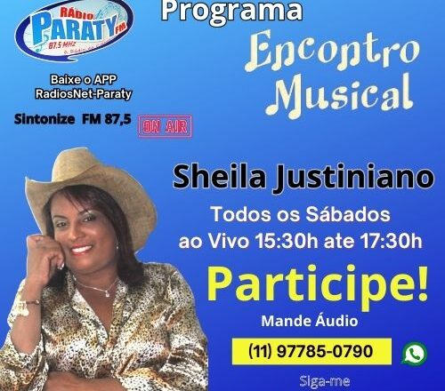 Encontro Musical na Rádio Paraty FM 87,5: Uma Tarde de Música e Alegria com Sheila Justiniano