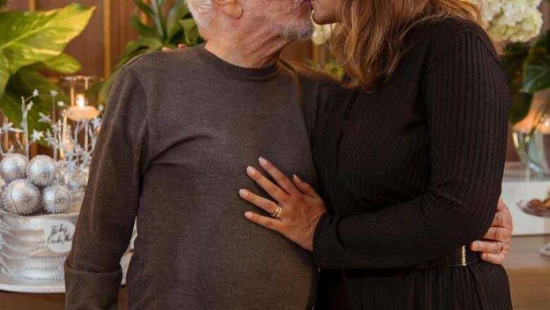 Carlos Alberto de Nóbrega comemora 88 anos em grande estilo e ganha beijão da esposa Dra. Renata de Nóbrega