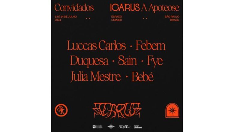 BK´ convida Luccas Carlos, Febem, Duquesa, Sain, Fye, Bebé e Julia Mestre para ICARUS: A APOTEOSE em São