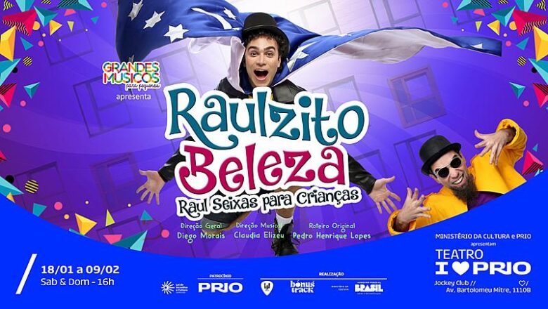 Teatro I Love PRIO apresenta “Raulzito Beleza – Raul Seixas para Crianças”