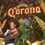 Maria de Fátima marcou presença na área exclusiva de Corona no Todo Mundo no Rio