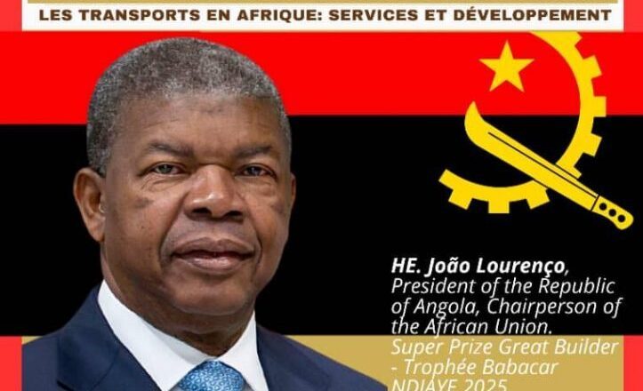 Presidente de Angola João Lourenço recebe prêmio internacional por melhorias nas estradas e infraestrutura