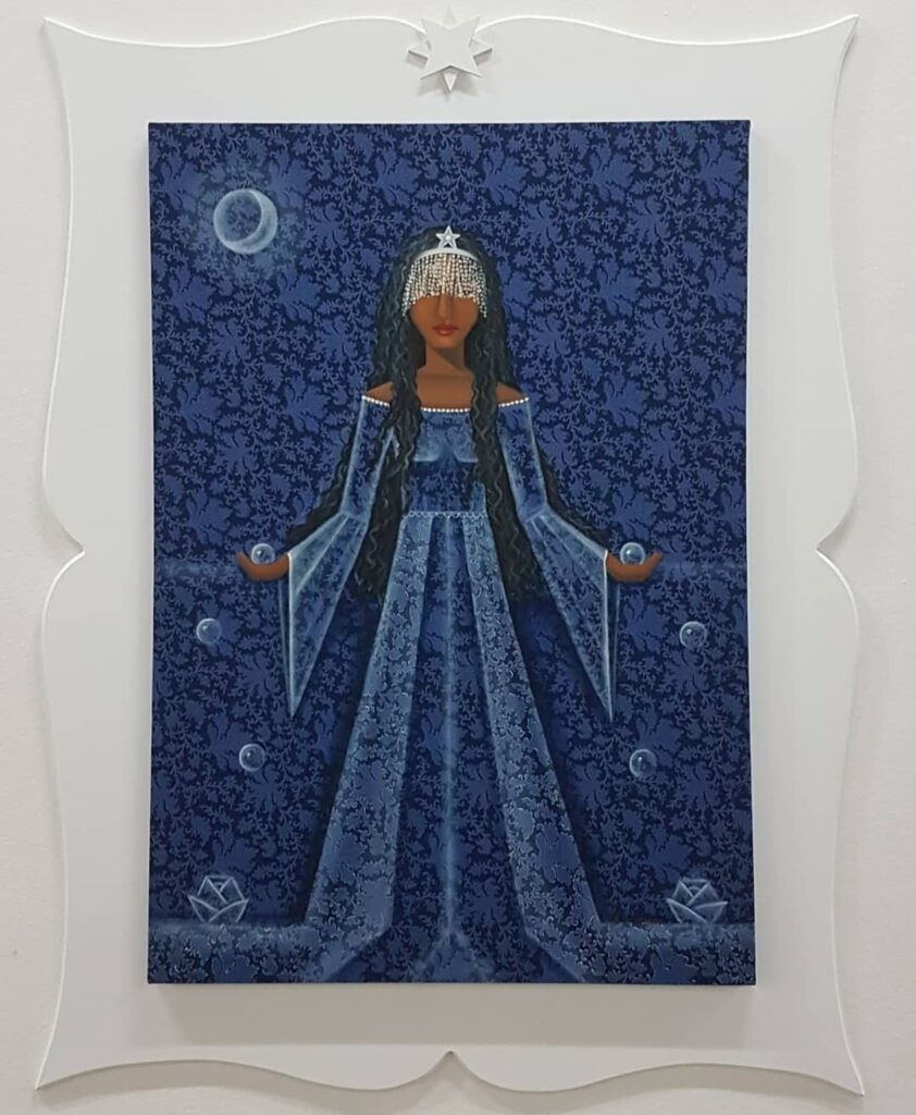 Carla Carvalhosa apresenta a exposição 'Faces', no Capitu Café, com trabalhos inéditos e  escultura de Machado de Assis, feita em parceria com o cartunista Alviño