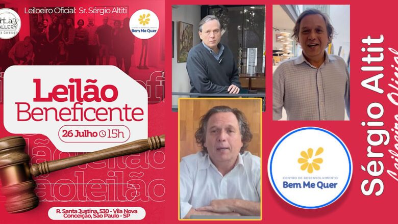 Leilão Beneficente une arte e solidariedade em prol da ONG Bem Me Quer
