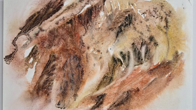Fátima Vollú apresenta a exposição de aquarelas “Pachamama: Entre Cores e Texturas”, no Ateliê Pluralistas, na Fábrica Bhering