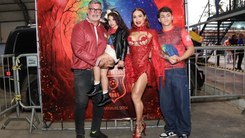 Fabi Frota exibe sensualidade e muito samba no pé em festa da Colorado do Brás onde recebeu a faixa de Musa do Carnaval 2026