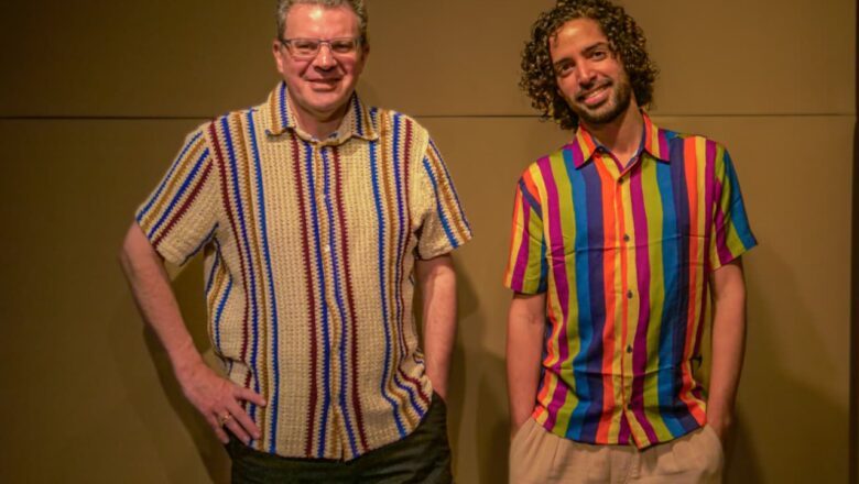 Músico Italiano Emmanuelle Baldini e o violinista mineiro Guilherme Pimenta juntos