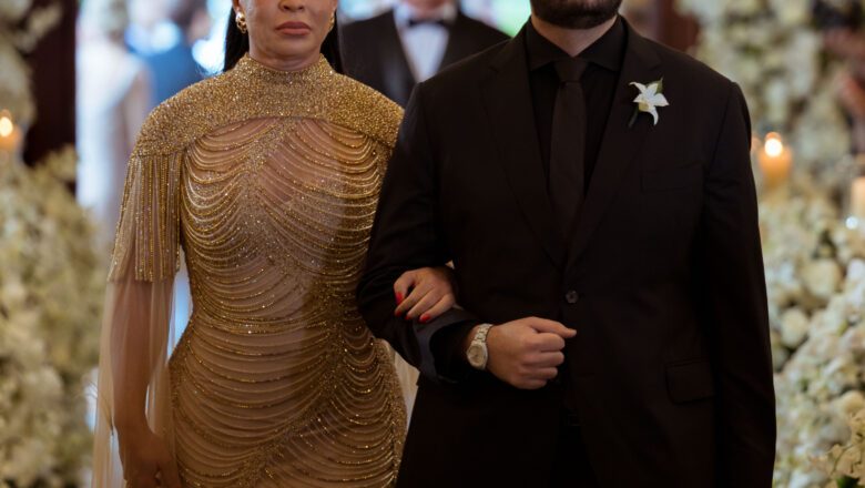 Sylvia Design se emociona no casamento do filho José Alexandre com Giovanna Alves