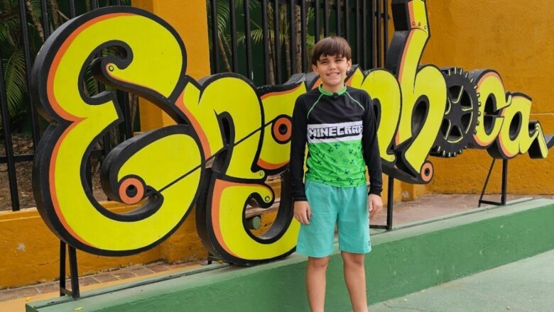 Ator mirim Gabriel Mendes vive dia inesquecível no Engenhoca Parque