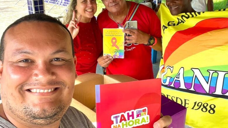 Aganim Direitos Humanos realiza ação no Dia Mundial de Combate à AIDS.