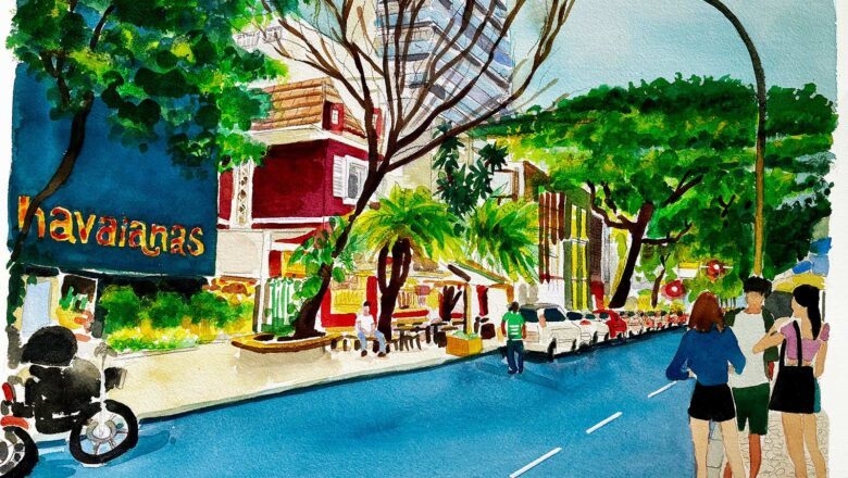 ‘Villes et Cores”, nova exposição de Jérôme Poignard, traz paisagens urbanas ao redor do mundo, no Espaço Cultural Correios Niterói RJ