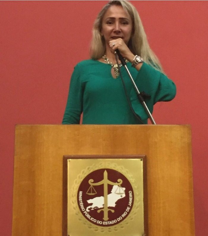 Apresentando evento no Ministerio Publico do Estado do Rio de Janeiro