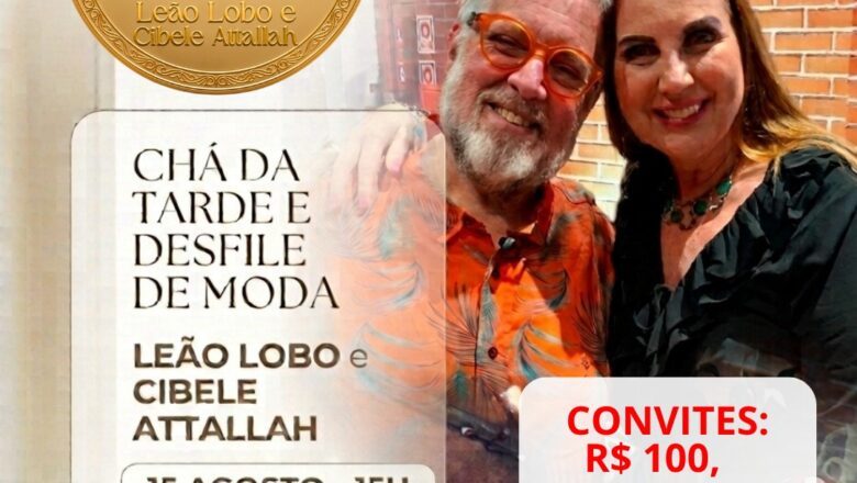 Leão Lobo e Cibele Attallah em tarde charmosa com moda e bate papo