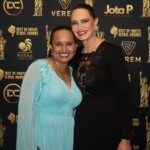 Diretora de moda brasileira, Gislaine Balzano, é homenageada na Estátua da Liberdade durante a New York Fashion Week