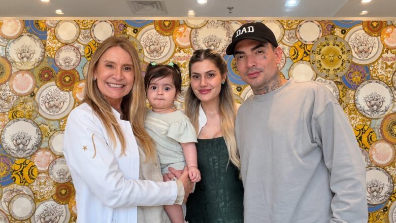 MC Guimê celebra superação da APLV da filha e agradece à pediatra