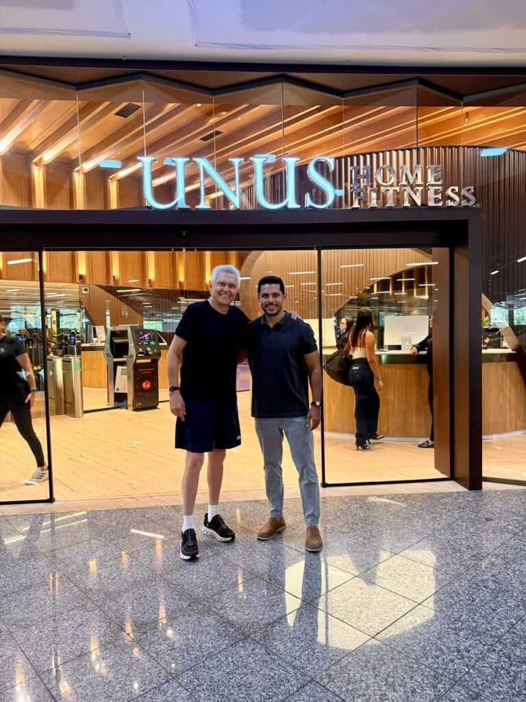 Pablo Almeida, CEO da UNUS Home Fitness e ex-governador de Goiás e candidato à Presidência da República, Ronaldo Caiado